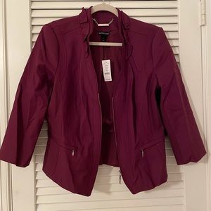 New Maroon White House Black Market Jacket